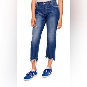Free People We The Free Maggie Ripped Crop Straight Leg Jeans - NWOT